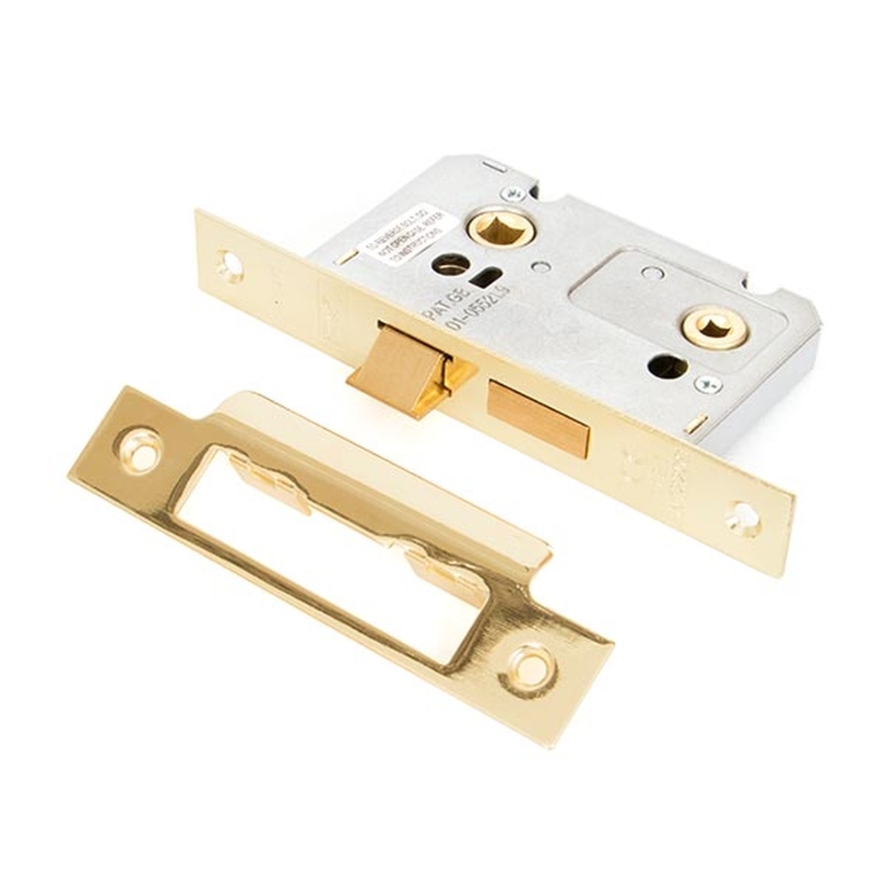 91088 • 66mm [44mm] • Electro Brassed • From The Anvil Bathroom Mortice Lock