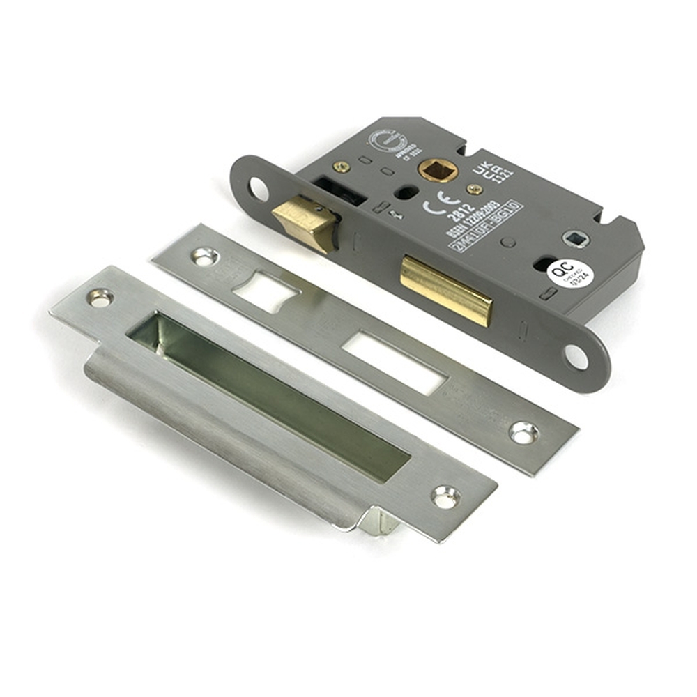 91091 • 66mm [45mm] • Satin Stainless • From The Anvil Heavy Duty Bathroom Mortice Lock