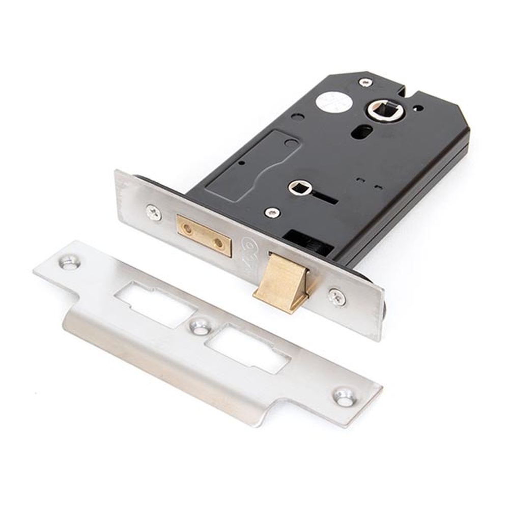 91111 • 124mm [102 x 38mm] • Satin Stainless • From The Anvil Horizontal Bathroom Lock