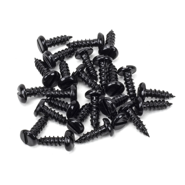 91163  8x  Black  From The Anvil Round Head Screws