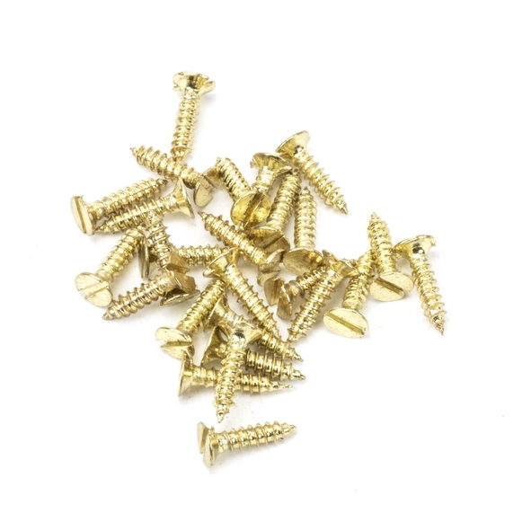 91258  4x  Polished Brass Stainless  From The Anvil Countersunk Screws