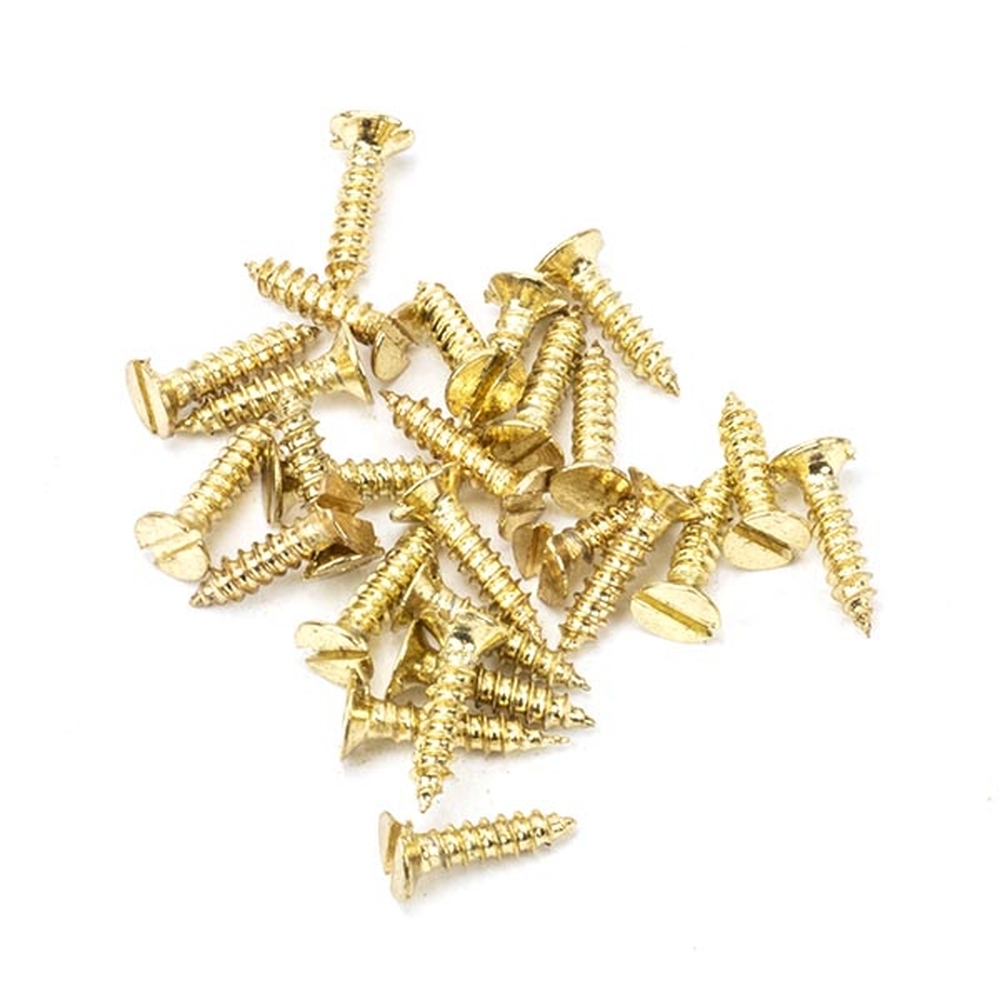 91258  4x  Polished Brass Stainless  From The Anvil Countersunk Screws