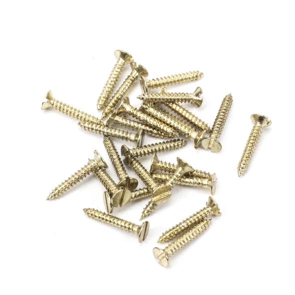 91260  4x  Polished Brass Stainless  From The Anvil Countersunk Screws