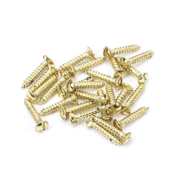 91264  6x  Polished Brass Stainless  From The Anvil Countersunk Raised Head Screws