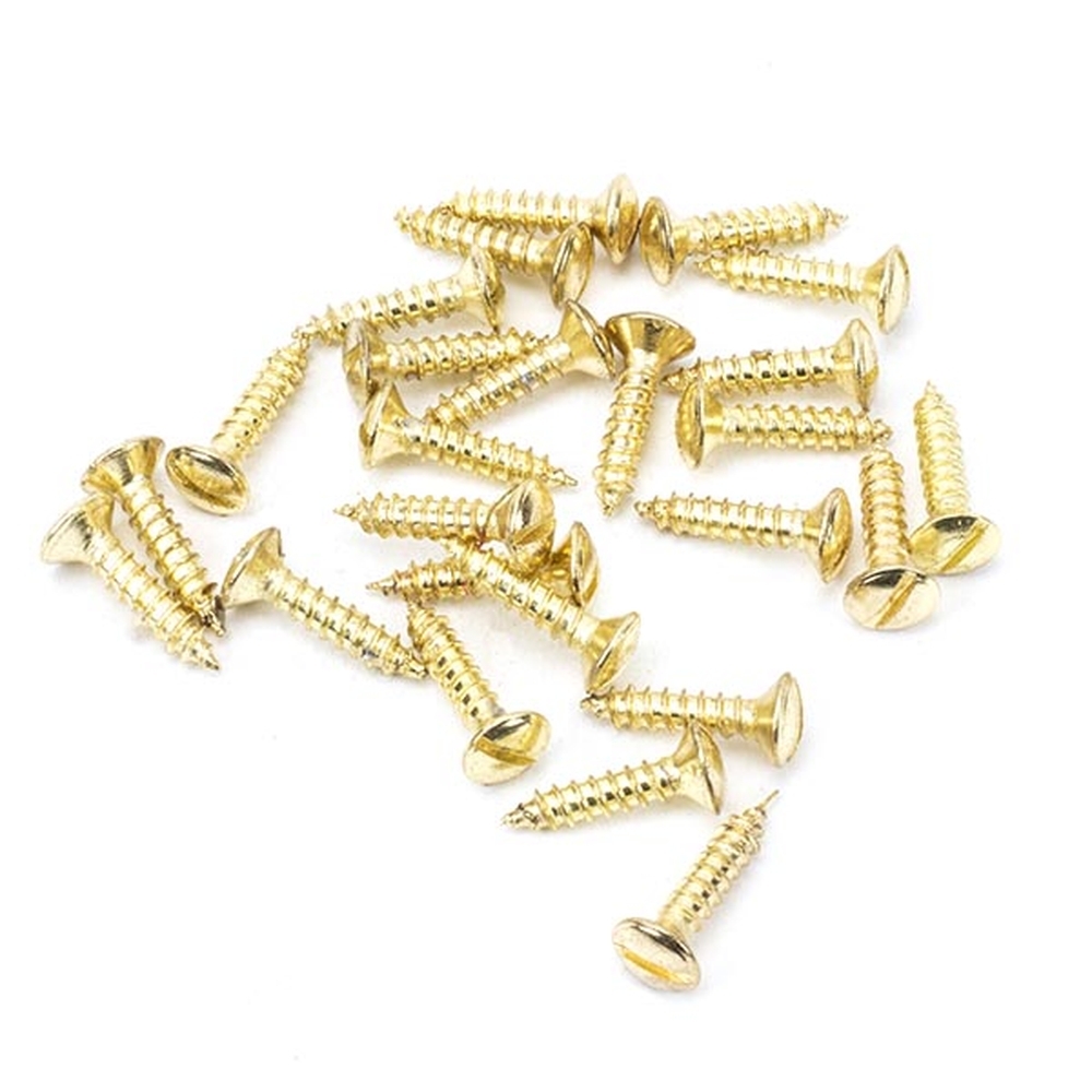 91266  8x  Polished Brass Stainless  From The Anvil Countersunk Raised Head Screws