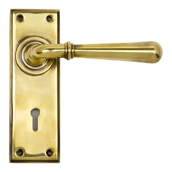91414 • 152 x 50 x 8mm • Aged Brass • From The Anvil Newbury Lever Lock Set