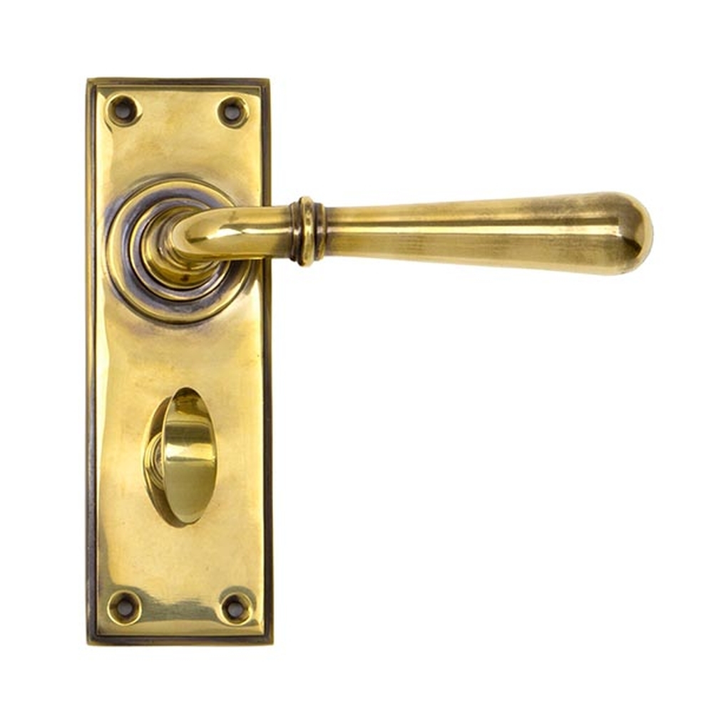 91416  152 x 50 x 8mm  Aged Brass  From The Anvil Newbury Lever Bathroom Set