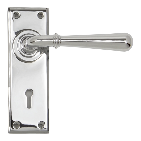 91421 • 152 x 50 x 8mm • Polished Chrome • From The Anvil Newbury Lever Lock Set