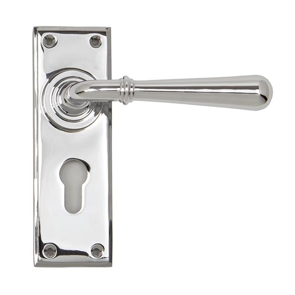 91424  152 x 50 x 8mm  Polished Chrome  From The Anvil Newbury Lever Euro Set