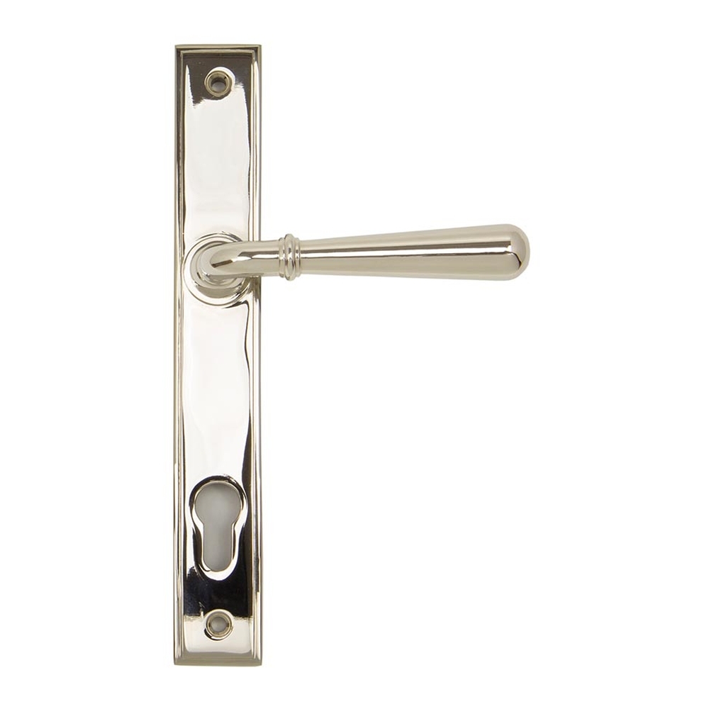 91427  244 x 36 x 13mm  Polished Nickel  From The Anvil Newbury Slimline Lever Espag. Lock Set