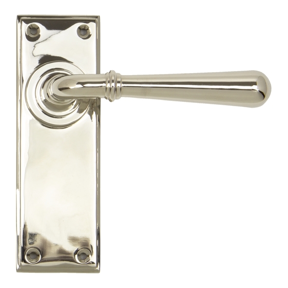 91429 • 152 x 50 x 8mm • Polished Nickel • From The Anvil Newbury Lever Latch Set