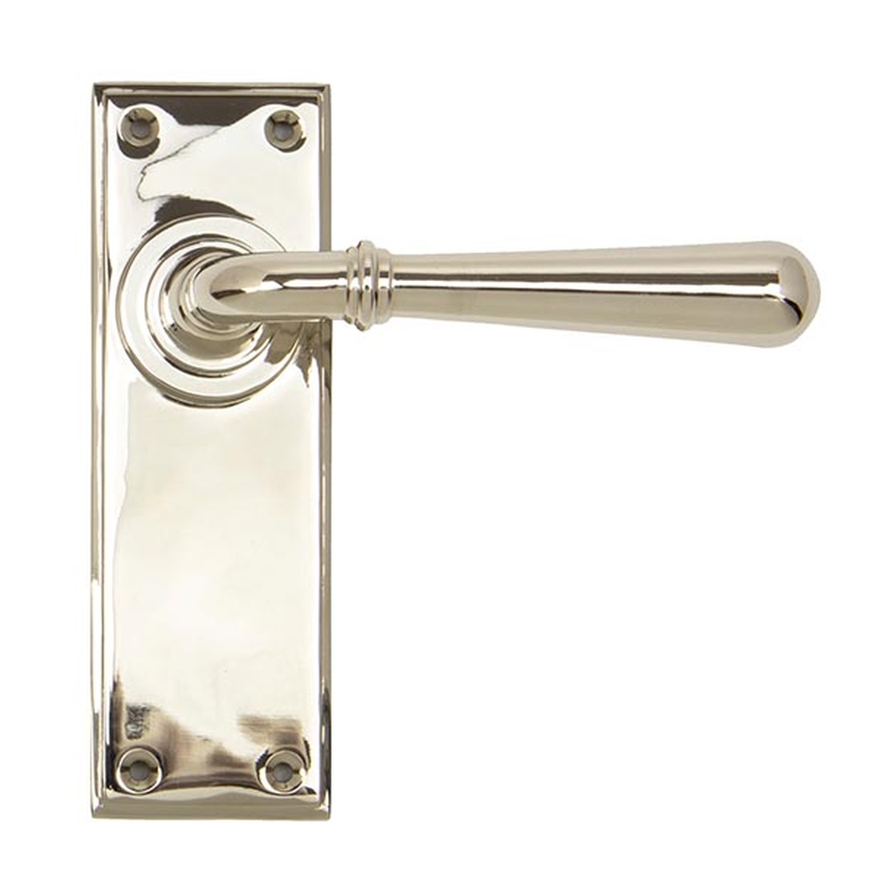 91429  152 x 50 x 8mm  Polished Nickel  From The Anvil Newbury Lever Latch Set