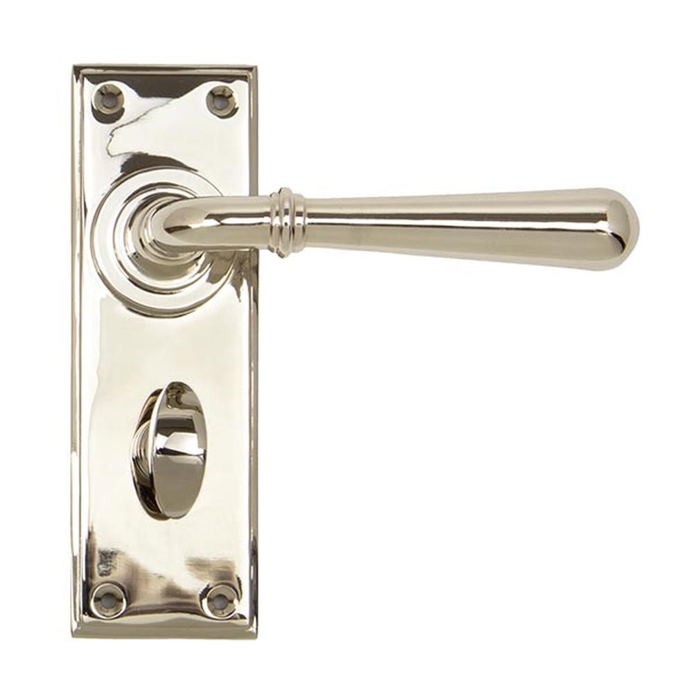 91430  152 x 50 x 8mm  Polished Nickel  From The Anvil Newbury Lever Bathroom Set