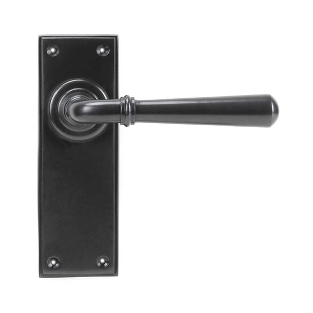 91436  152 x 50 x 8mm  Aged Bronze  From The Anvil Newbury Lever Latch Set