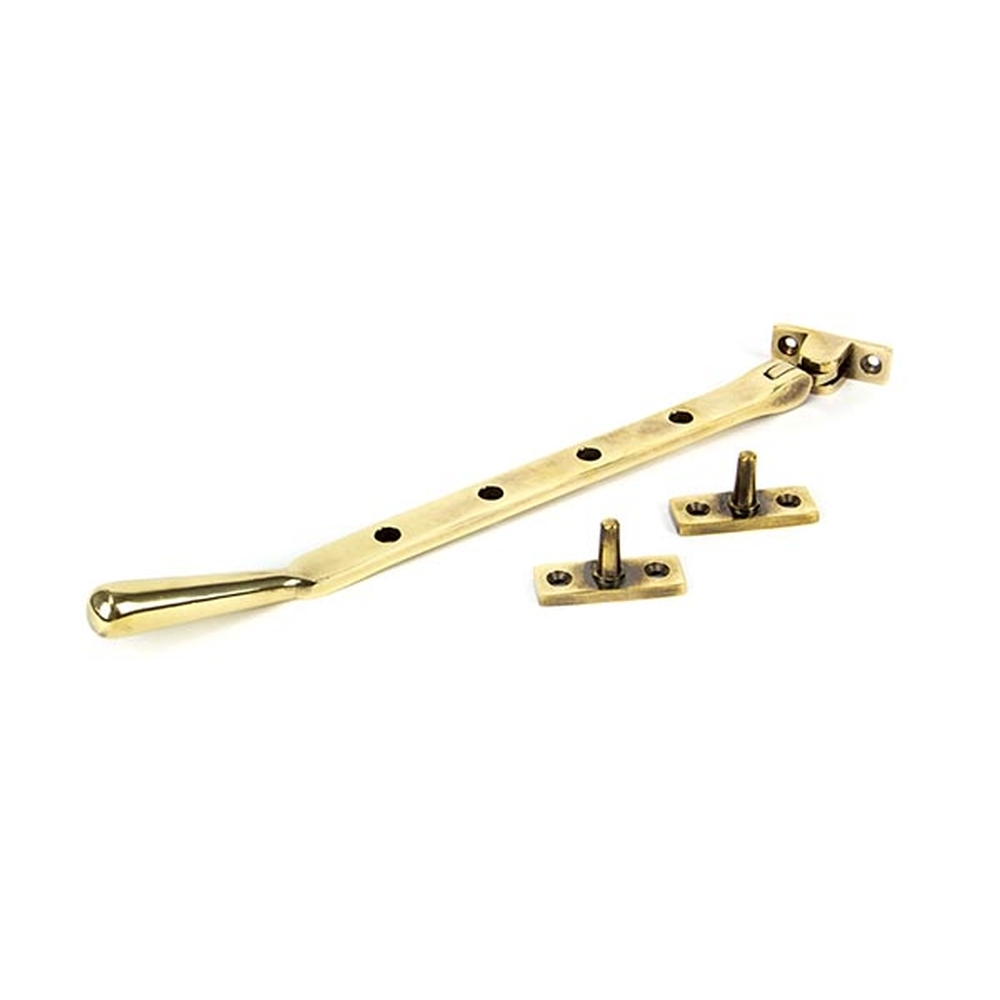 91446 • 296mm • Aged Brass • From The Anvil Newbury Casement Stay