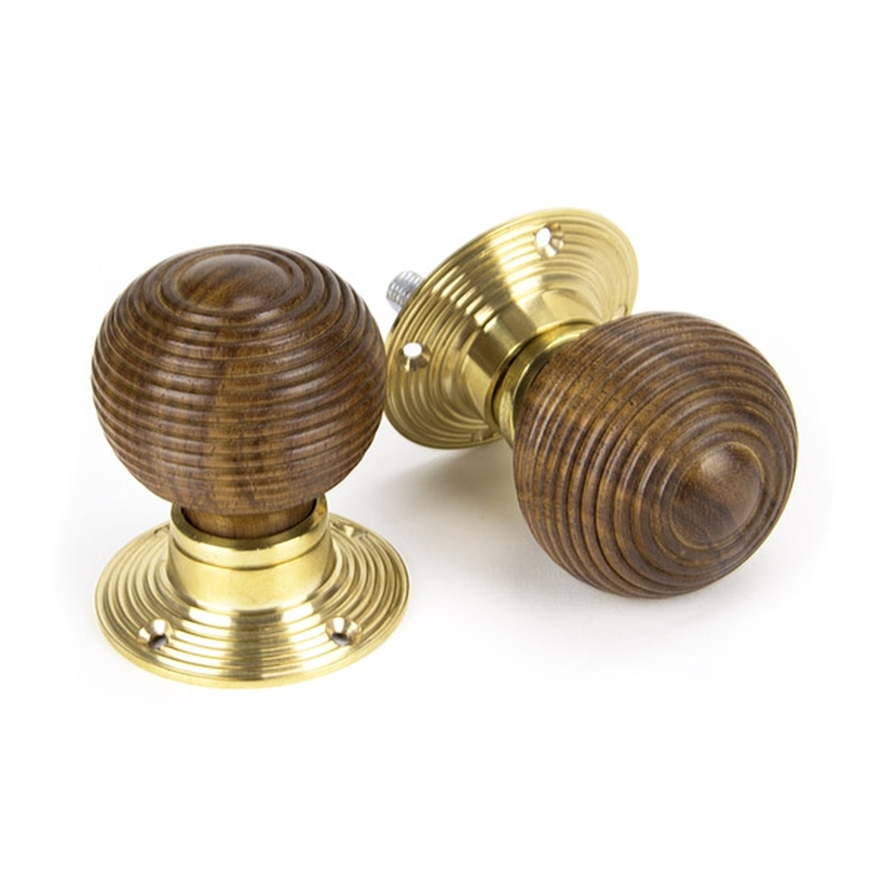 91792 • 54mm • Rosewood & Polished Brass • From The Anvil Cottage Mortice / Rim Knob Set