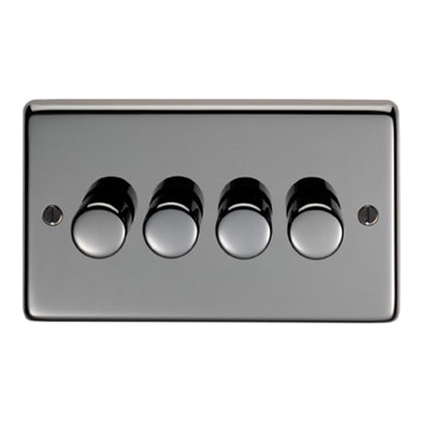 91816  146 x 86 x 7mm  Black Nickel  From The Anvil Quad LED Dimmer Switch