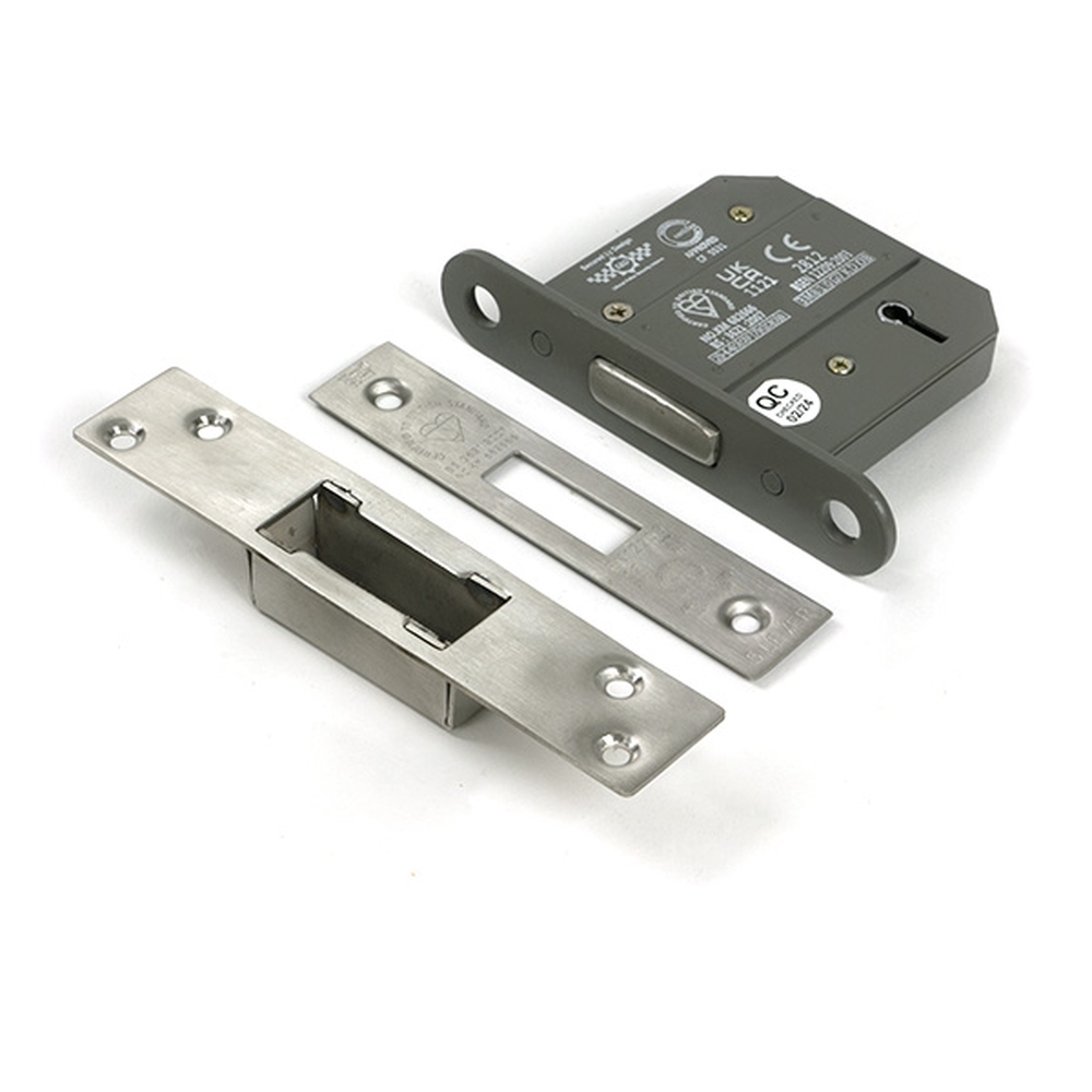 91902 • 78mm [57mm] • Satin Stainless • From The Anvil 5 Lever BS Deadlock Keyed Alike