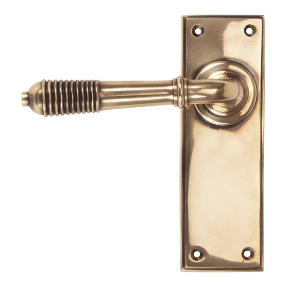 91914 • 152 x 50 x 8mm • Polished Bronze • From The Anvil Reeded Lever Latch Set