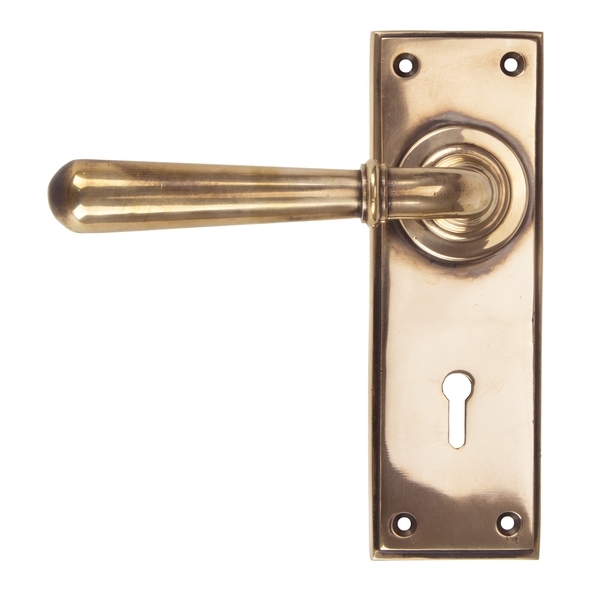 91919 • 152 x 50 x 8mm • Polished Bronze • From The Anvil Newbury Lever Lock Set