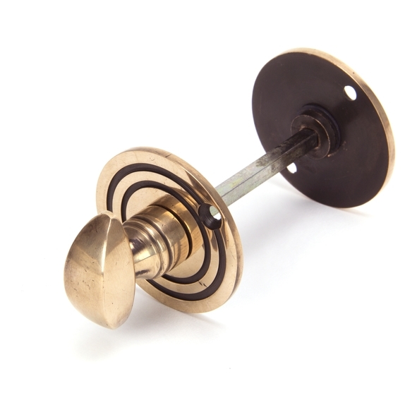 91930 • 50 x 3mm • Polished Bronze • From The Anvil Round Bathroom Thumbturn
