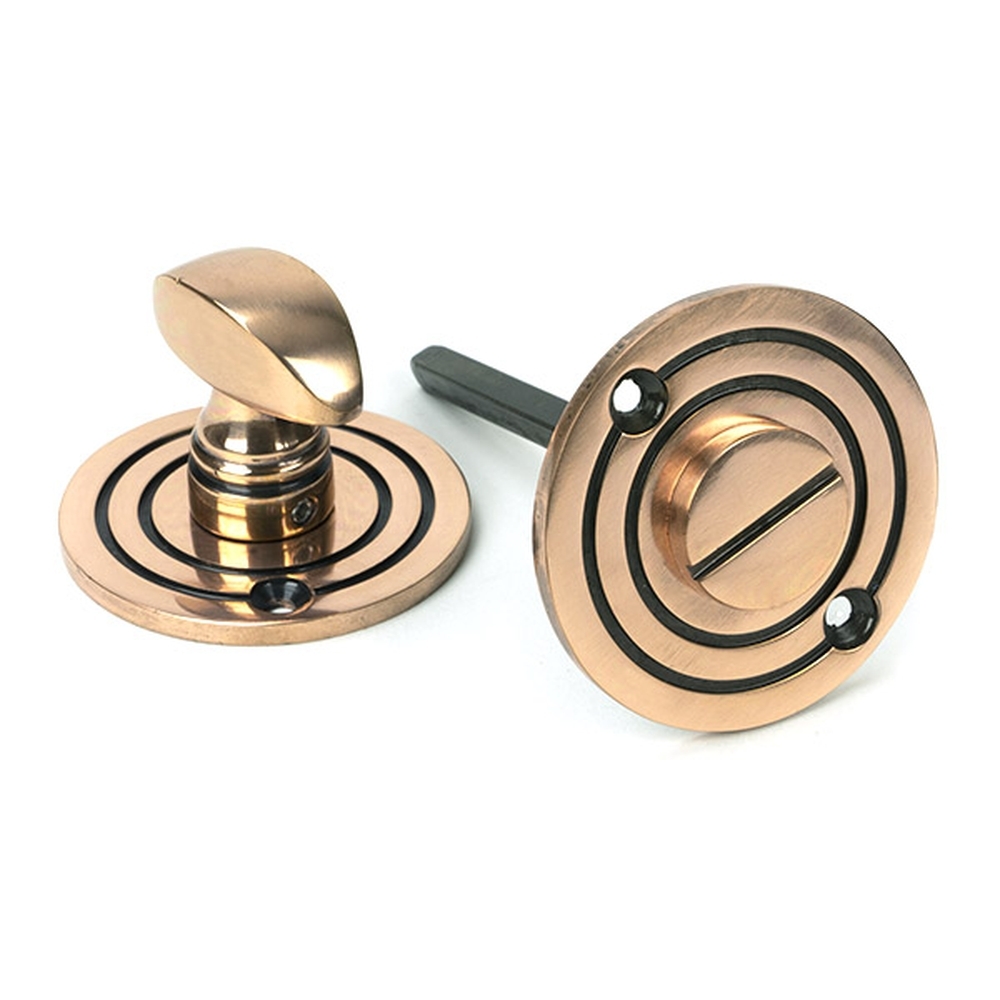 91930  50 x 3mm  Polished Bronze  From The Anvil Round Bathroom Thumbturn