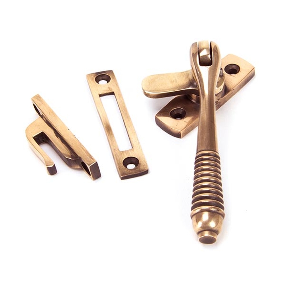 91944  128mm  Polished Bronze  From The Anvil Locking Reeded Fastener