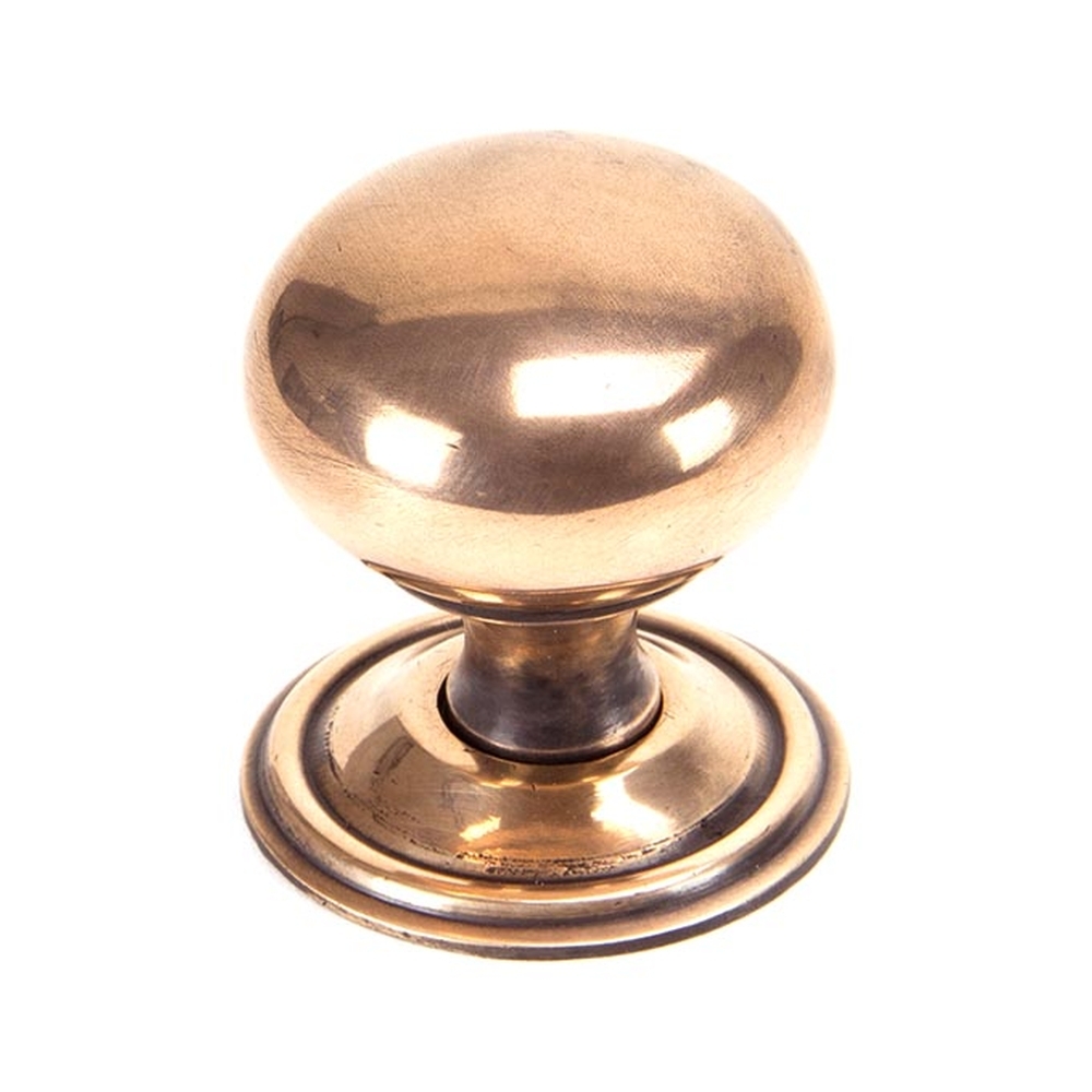 91949  38mm  Polished Bronze  From The Anvil Mushroom Cabinet Knob