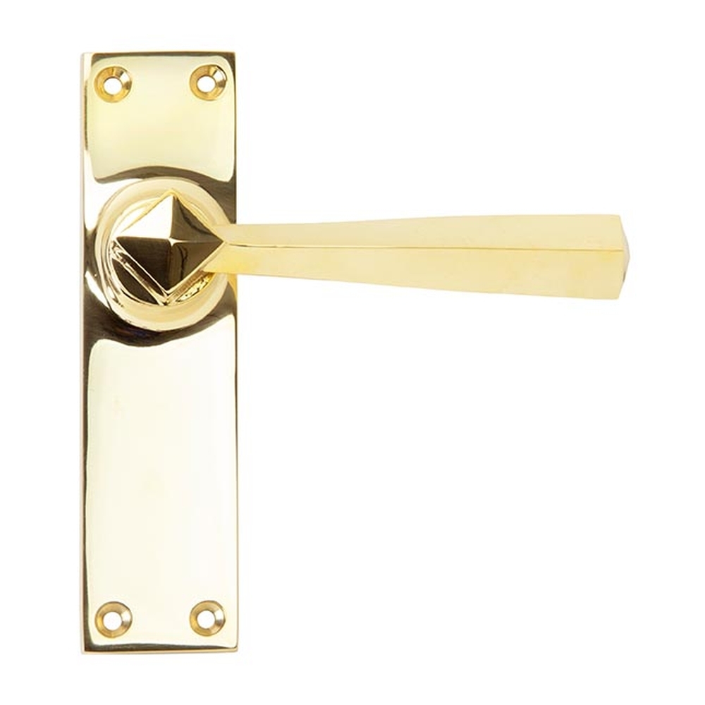 91968  148 x 39 x 8mm  Polished Brass  From The Anvil Straight Lever Latch Set