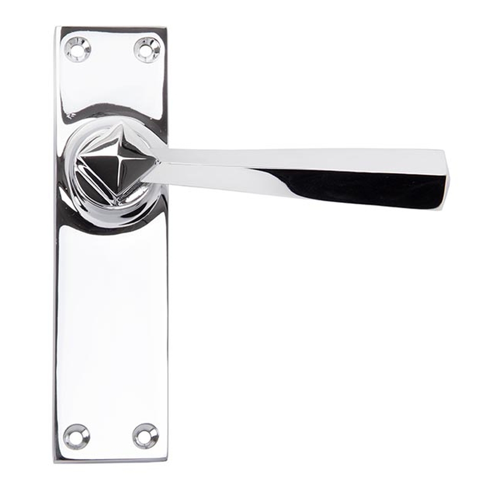 91969  148 x 39 x 8mm  Polished Chrome  From The Anvil Straight Lever Latch Set