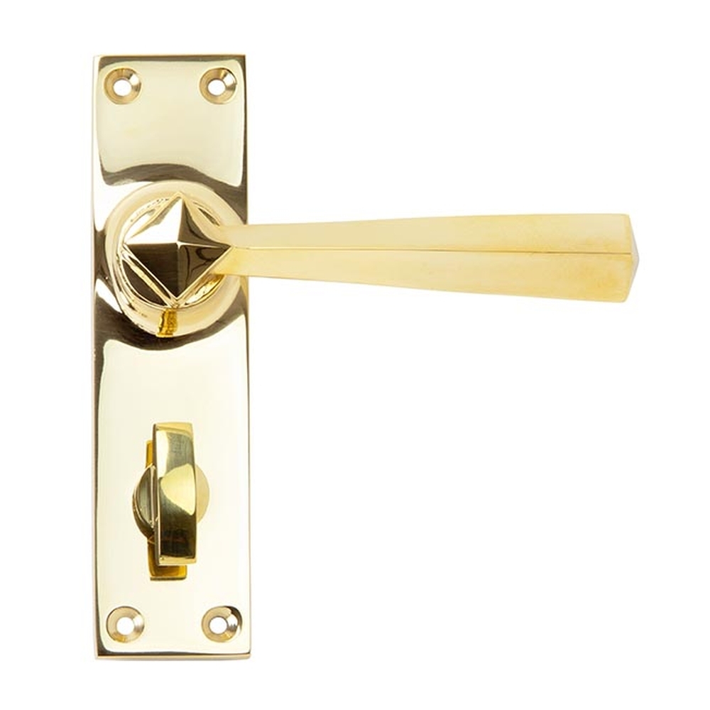 91971  148 x 39 x 8mm  Polished Brass  From The Anvil Straight Lever Bathroom Set