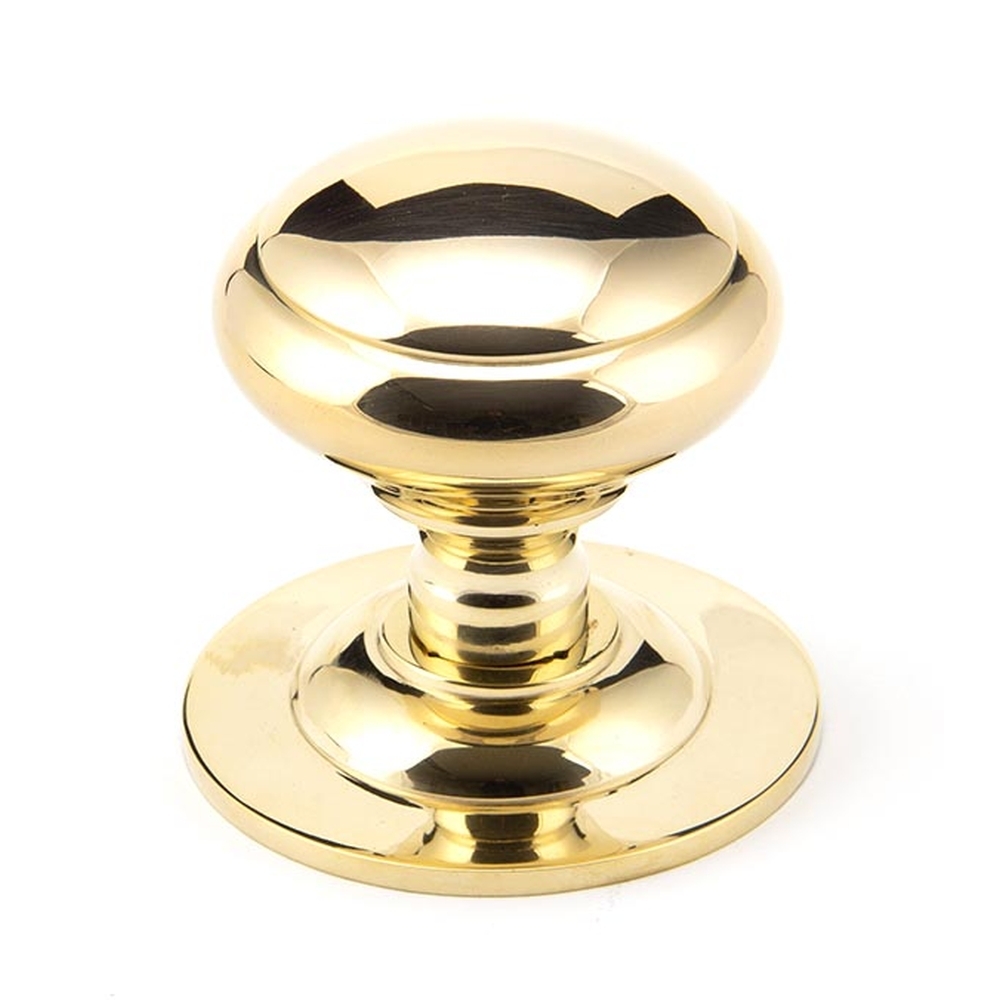 91977  73mm  Polished Brass  From The Anvil Round Centre Door Knob