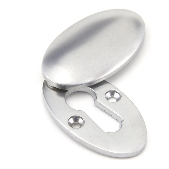 91993  50 x 29mm  Satin Chrome  From The Anvil Oval Escutcheon & Cover