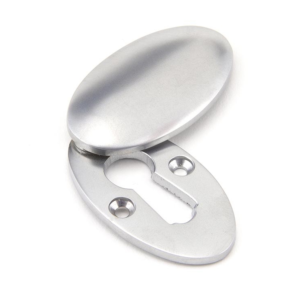 91993 • 50 x 29mm • Satin Chrome • From The Anvil Oval Escutcheon & Cover