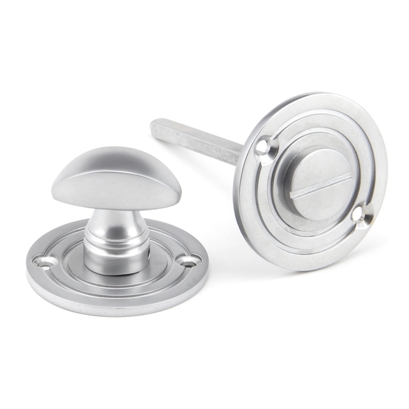 91996 • 50 x 3mm • Satin Chrome • From The Anvil Round Bathroom Thumbturn