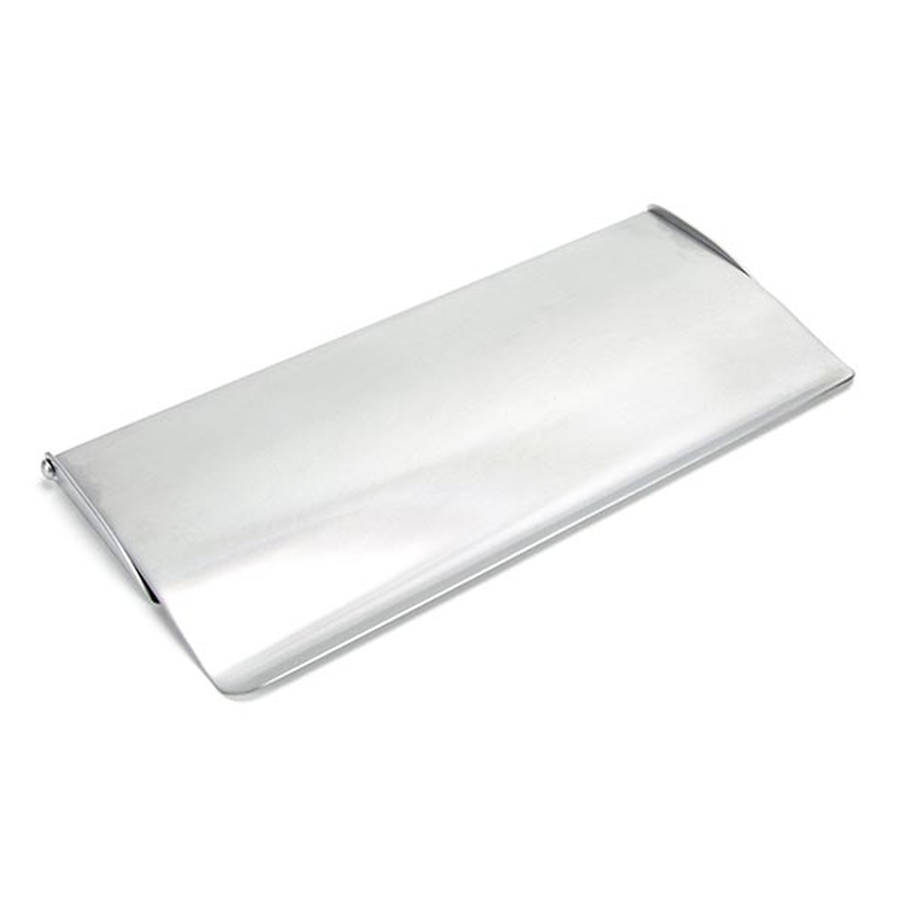 92006  265 x 130mm  Satin Chrome  From The Anvil Small Letter Plate Cover