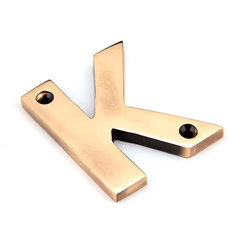 92031K • 78mm • Polished Bronze • From The Anvil Letter K