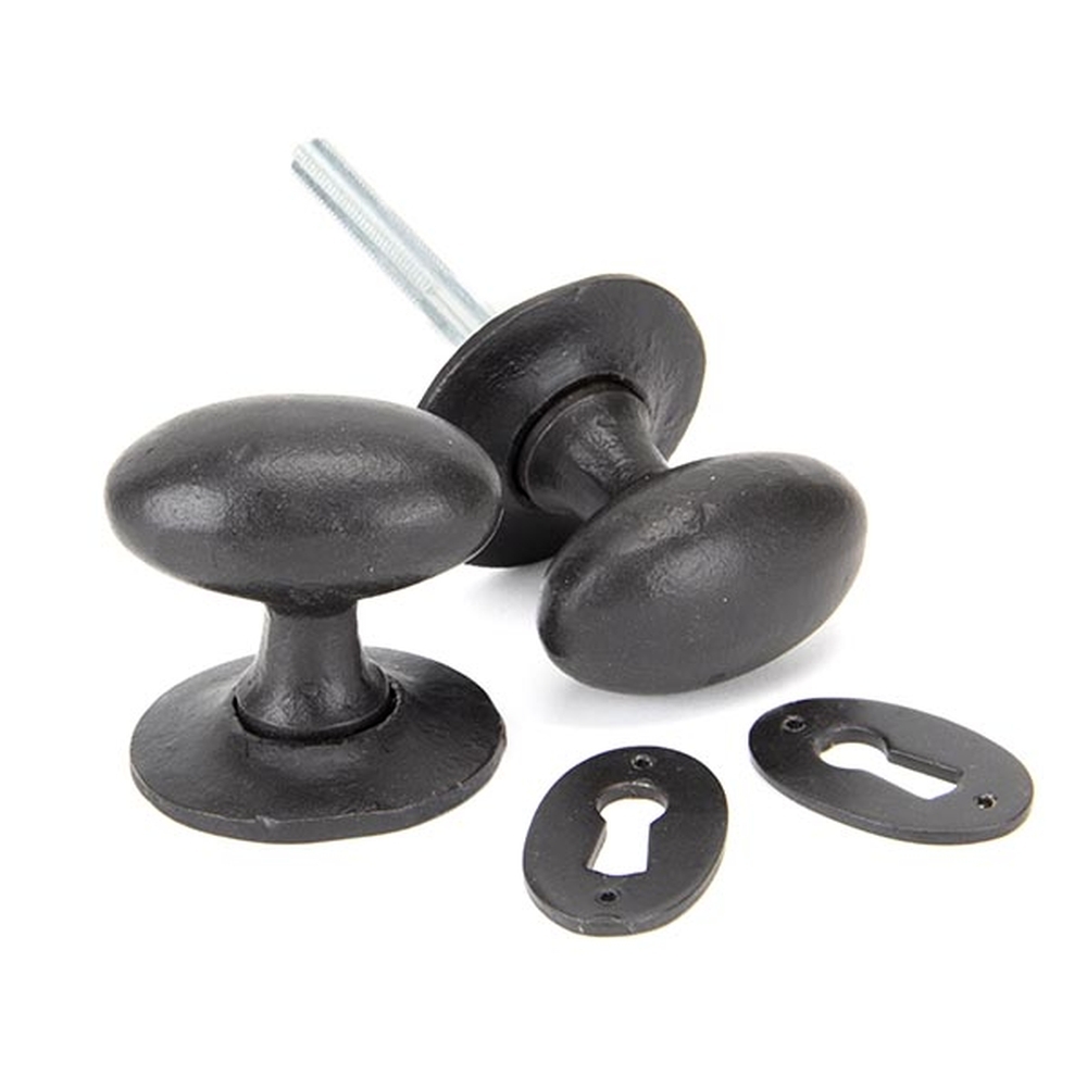 92065 • 63 x 35mm • External Beeswax • From The Anvil Oval Mortice / Rim Knob Set