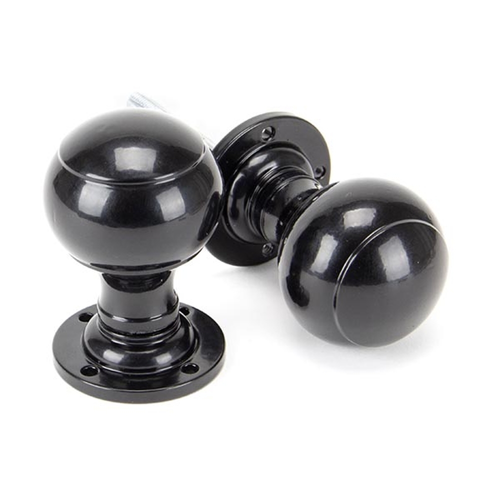 92068  58mm  Black  From The Anvil Regency Mortice / Rim Knob Set