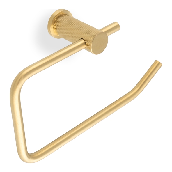 AW450SBPVD  Satin Brass  Alexander & Wilks Knurled Brunel Toilet Roll Holder