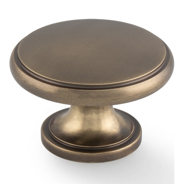 AW849-38-AB  38mm  Antique Brass  Alexander & Wilks Cambridge Solid Brass Cabinet Knob