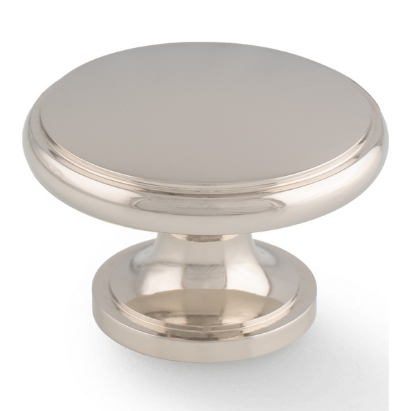 AW849-38-PN • 38mm • Polished Nickel • Alexander & Wilks Cambridge Solid Brass Cabinet Knob