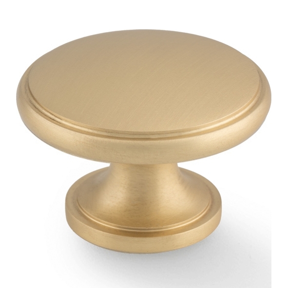 AW849-38-SB • 38mm • Satin Brass • Alexander & Wilks Cambridge Solid Brass Cabinet Knob