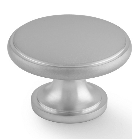 AW849-38-SC • 38mm • Satin Chrome • Alexander & Wilks Cambridge Solid Brass Cabinet Knob