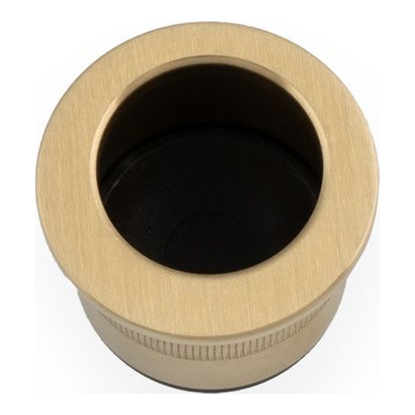 AW992SBPVD • Satin Brass • Alexander & Wilks Concealed Fix Round Flush End Pull