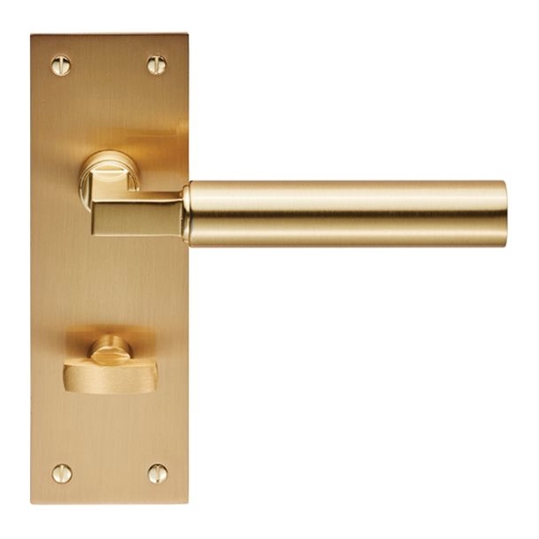 EUL043SB  Bathroom [57mm]  Satin Brass  Carlisle Brass Finishes Amiata Levers On Backplates