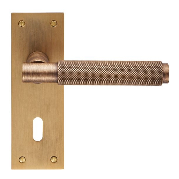 EUL051AB  Standard Lock [57mm]  Antique Brass  Carlisle Brass Finishes Varese Levers On Backplates
