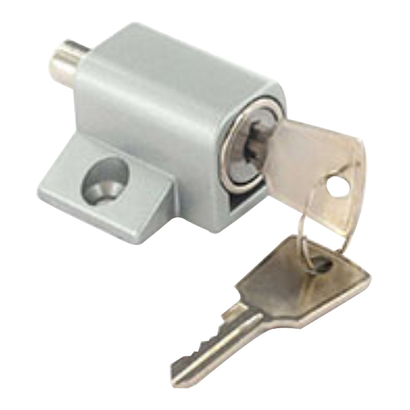 SP122L • Silver • Push Lock For Sliding Windows and Doors