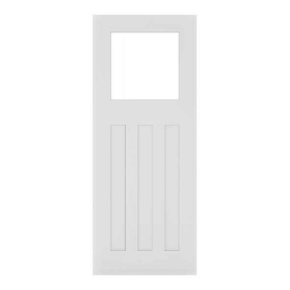 Deanta Internal White Primed Cambridge Doors [Clear Glass]