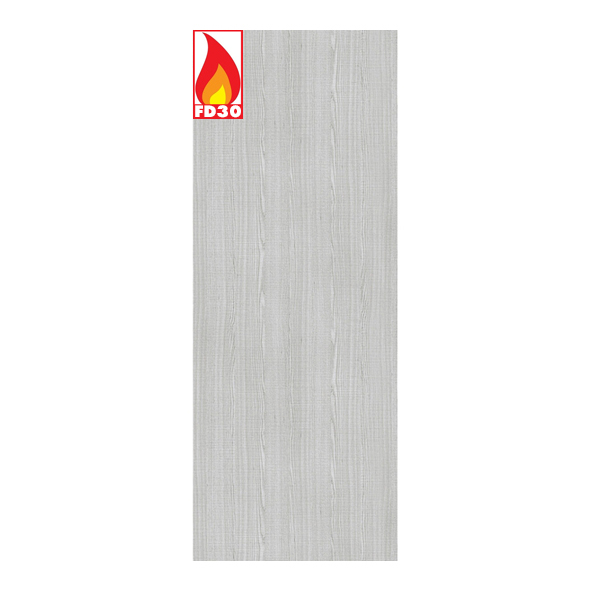 Deanta Internal Light Grey Ash Flush Panel FD30 Pre-Finished Doors